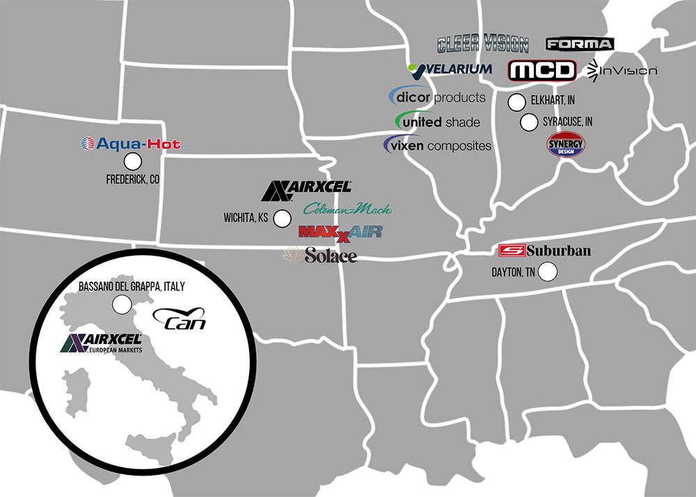 Airxcel Brand Map
